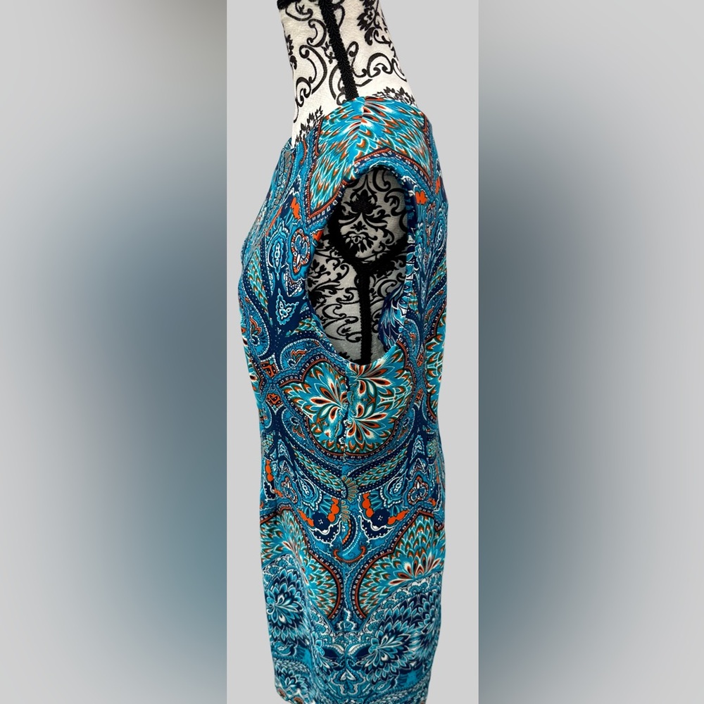 Liz Claiborne Paisley Tank Top - Blue and Orange - Picture 10 of 14